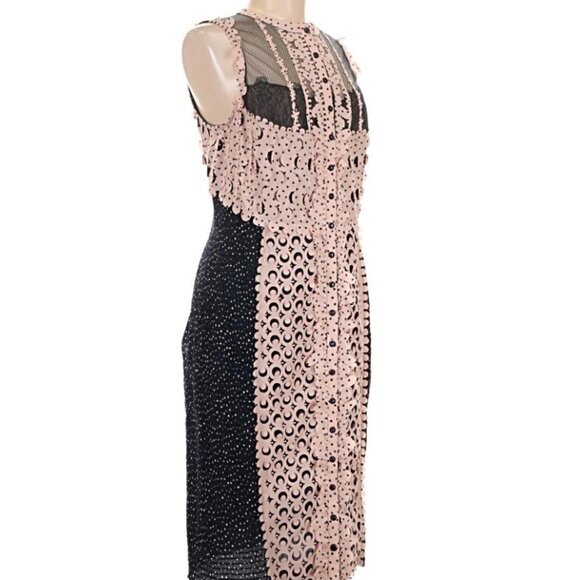 Anthropologie BEGUILE by Byron Lars Lasercut Sheath Lace Midi Dress 8 NWOT - Picture 8 of 16